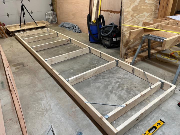 The strongback framed out