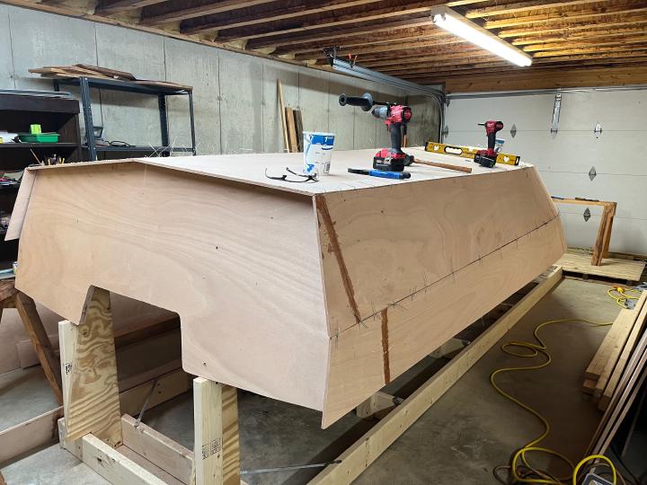 Sheer planks stitched on