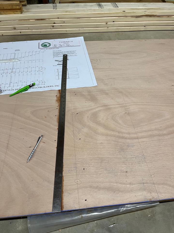 Laying out the planks