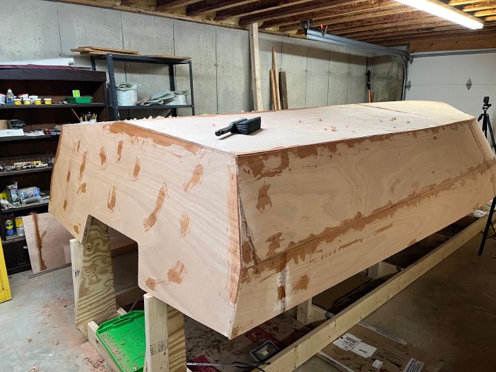 Filling screw holes with epoxy