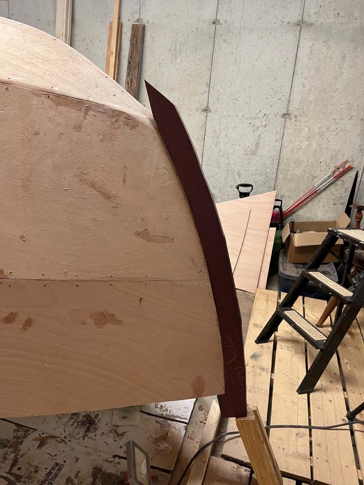 Dry fitting the stem