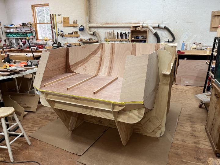 Installing the galley flat